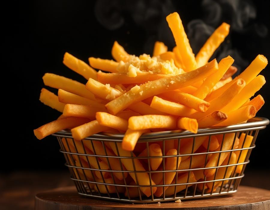 Porção de batata frita crocante